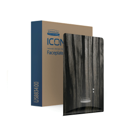 Kimberly Clark ICON Faceplate for Automatic Soap and Sanitiser Dispenser Ebony Woodgrain 813108 F