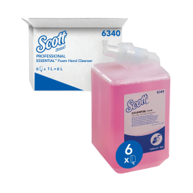 Kleenex Aqua Foam Hand Soap Refill Pink 1 Litre 6 Pack 392991 F