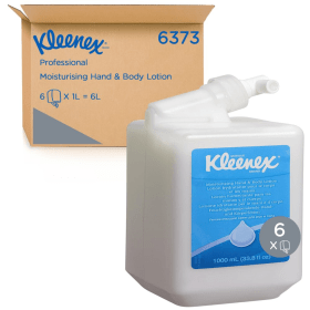Kleenex Moisturising Hand and Body Lotion White 1 Litre 6 Pack 6373 885140 F