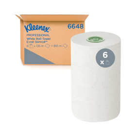 Kleenex Slimroll Hand Towels Rolled E Roll 135m 1 Ply White 6 Pack 813092 F