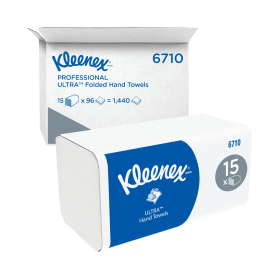 Kleenex Ultra Hand Towels V Fold 215mm x 318mm 3 Ply White 1440 Pack 565951 F