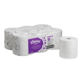 Kleenex Ultra White Rolled 2 Ply Paper Hand Towels 6 Pack KC05068 F