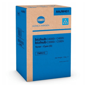 Konica Minolta TNP 81C Cyan Toner Cartridge AAJW451 Original