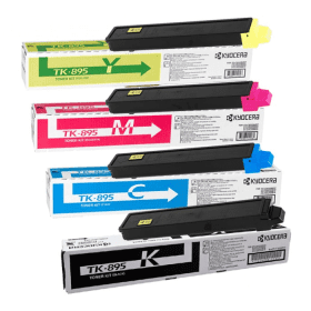 Kyocera TK 895 Multipack Full Set of 4 Toner Cartridges Original