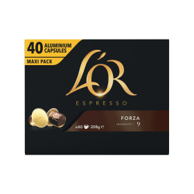 L Or Nespresso Forza Coffee Pods 40 Pack 531516 F