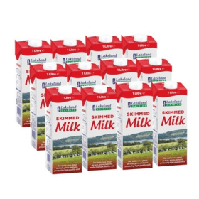 Lakeland Skimmed Long Life Milk 1000ml 12 Pack 896584 F
