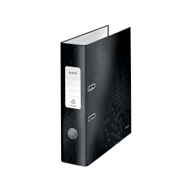 Leitz 180 WOW Lever Arch File A4 80mm Black 10 Pack 573364 F