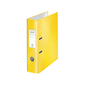 Leitz 180 WOW Lever Arch File A4 80mm Yellow 10 Pack 565476 F