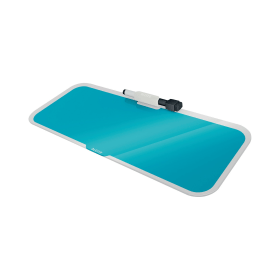 Leitz Cosy Glass Drywipe A4 Desktop Whiteboard Pad Calm Blue 606478 F