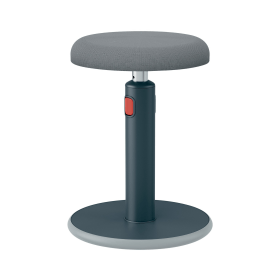 Leitz Ergo Cosy Active Sit Stand Stool 370mm x 370mm x 690mm Velvet Grey 758948 F