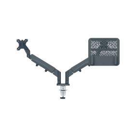 Leitz Ergo Dual Monitor and Laptop Arm Dark Grey 817680 F