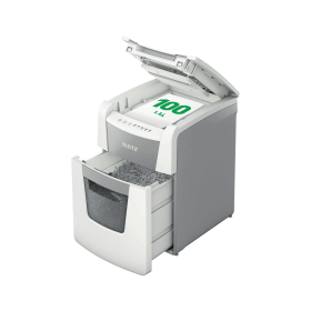 Leitz IQ Autofeed Office 100 Micro Cut P 5 Shredder White 606670 F
