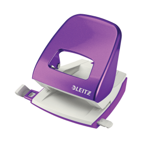 Leitz NeXXt WOW Metal Office 2 Hole Punch Purple 50081062 436063 F