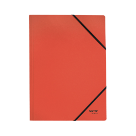 Leitz Recycle Card Folder Elastic Bands 430gsm A4 Red 10 Pack 788024 F