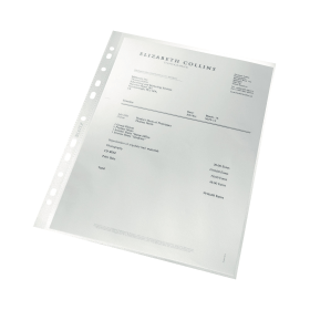 Leitz Recycled Punched Pocket A4 Clear 100 Pack 287478 F