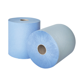 Leonardo 2 Ply Laminated Hand Towel Roll Blue 6 Pack 484220 F