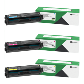 Lexmark 20N2X Extra High Capacity Return Programme Multipack Colour Set of 3 Toner Cartridges Original
