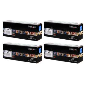 Lexmark 24B583 Return Program Multipack Full Set of 4 Toner Cartridges Original