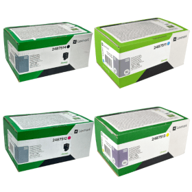 Lexmark 24B751 Multipack Full Set of 4 Toner Cartridges Original