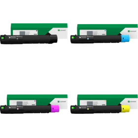Lexmark 24B752 High Capacity Multipack Full Set of 4 Toner Cartridges Original