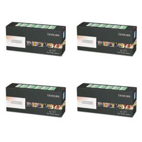 Lexmark 24B760 Return Programme Multipack Full Set of 4 Toner Cartridges Original