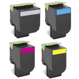 Lexmark 702X Extra High Capacity Return Program Multipack Full Set of 4 Toner Cartridges Original