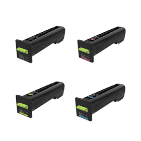 Lexmark 72K2X Extra High Capacity Return Program Multipack Full Set of 4 Toner Cartridges Original