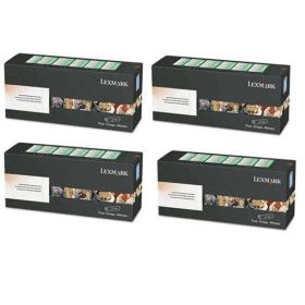 Lexmark 73B20 Return Program Multipack Full Set of 4 Toner Cartridges Original