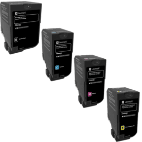 Lexmark 74C2H High Capacity Return Program Multipack Full Set of 4 Toner Cartridges Original