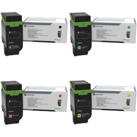 Lexmark 75M0X High Capacity Multipack Full Set of 4 Toner Cartridges Original