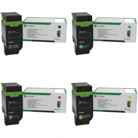 Lexmark 75M20 Return Programme Multipack Full Set of 4 Toner Cartridges Original