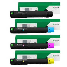 Lexmark 85D0H High Capacity Multipack Full Set of 4 Toner Cartridges Original