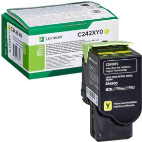 Lexmark C242XY0 Yellow Extra High Capacity Return Programme Toner Cartridge Original