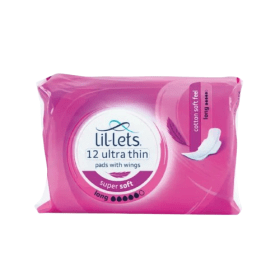 Lil Lets Supersoft Sanitary Pads Long Ultra with Wings 24 x 12 288 Pack LIL20610 F
