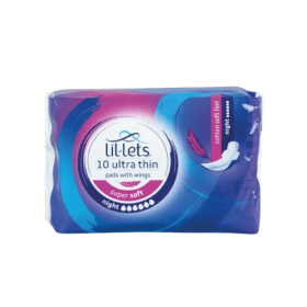 Lil Lets Supersoft Sanitary Pads Night Ultra with Wings 24x10 240 Pack LIL20611 F