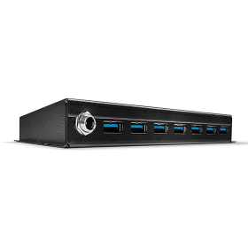 Lindy 7 Port USB 3.0 Metal Hub Black 797866 F