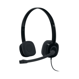Logitech H151 Wired On Ear Stereo Headset Black 486876 F