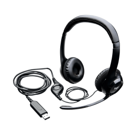 Logitech H390 Wired On Ear USB Headset Black 470555 F