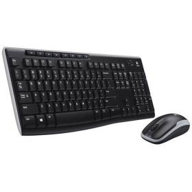 Logitech MK270 Wireless Keyboard and Mouse Set Black 406318 F