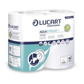 Lucart Aquastream Toilet Roll 2 Ply 400 Sheets 56 Pack 831775 F
