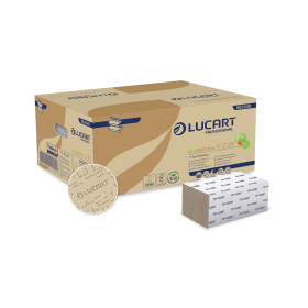Lucart EcoNatural V Fold Hand Towels 210mm x 253mm 2 Ply 3800 Pack 788078 F