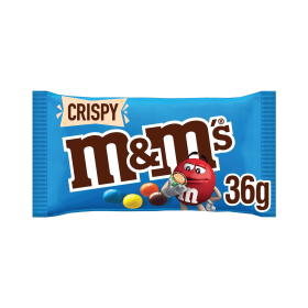 M M s Crispy Pieces Milk Chocolate with Rice Centre Bag 36g 24 Pack 890096 F