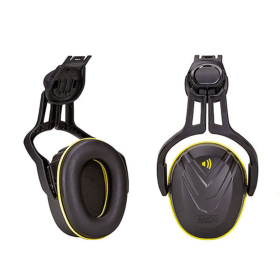 MSA V Gard Helmet Mounted Ear Defenders Medium Yellow MSA61519 F