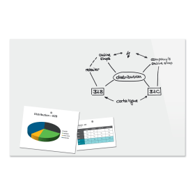 Magnetic Glass Board 900mm x 600mm Super White 772208 F