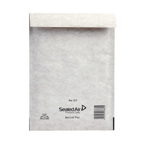 Mail Lite Bubble Lined Postal Bag Size D1 180mm x 260mm White 100 Pack 101352 F