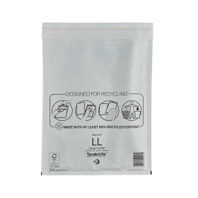 Mail Lite Bubble Lined Postal Bag Size LL 230mm x 330mm White 50 Pack 102874 F