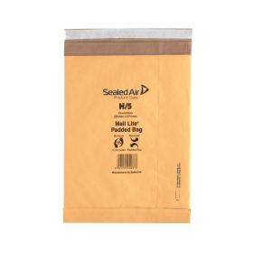 Mail Lite Padded Postal Bag Size H5 264mm x 374mm Brown 50 Pack 129354 F