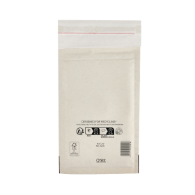 Mail Lite Sealed Air Bubble Lined Postal Bag B00 120mm x 210mm White 100 Pack 107722 F
