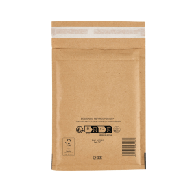 Mail Lite Sealed Air Bubble Lined Postal Bag C0 150mm x 210mm Brown 100 Pack 110220 F