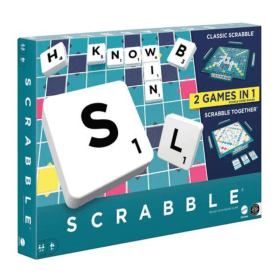 Mattel Scrabble Original Refresh 2 Games in 1 ABG21294 F